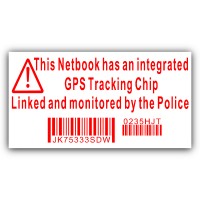 Notebook/Netbook Security Sticker-Fake Dummy GPS Police Tracking Sign-Dell,HP,Apple,Mac 